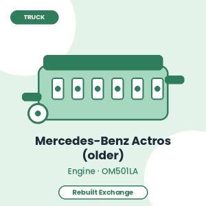 Mercedes-Benz Actros (older) 11.9L Turbo Diesel Engine – Rebuilt Exchange