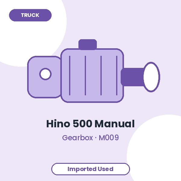 Hino 500 Manual 6-Speed Manual Gearbox – Imported Used